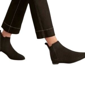 EUC Rothy’s merino ankle boot-black